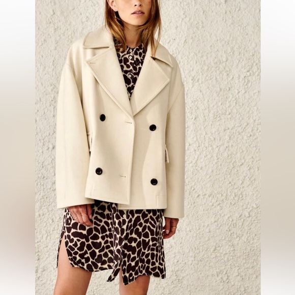 Bellerose Vienne oversized ivory cream wool jacket (L/ XL)